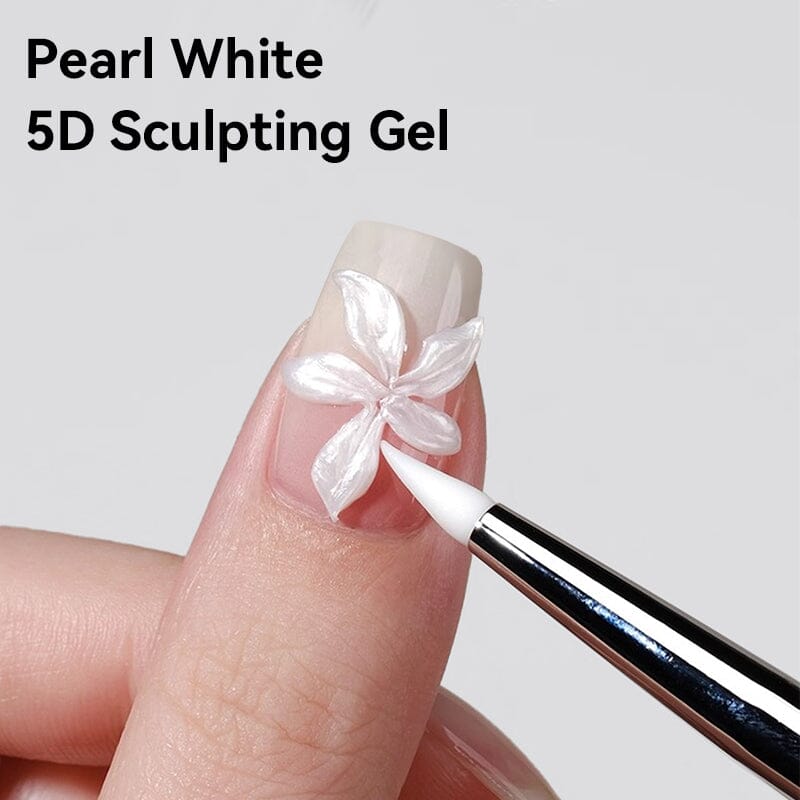 Pearl White 5D Sculpting Gel 5ml Gel Nail Polish BORN PRETTY 