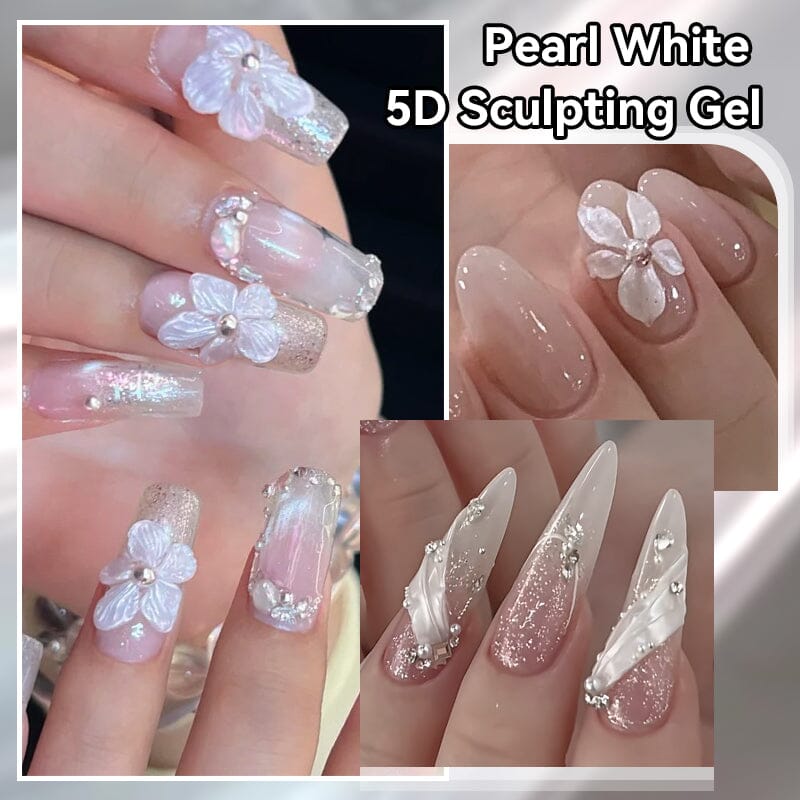 Pearl White 5D Sculpting Gel 5ml Gel Nail Polish BORN PRETTY 