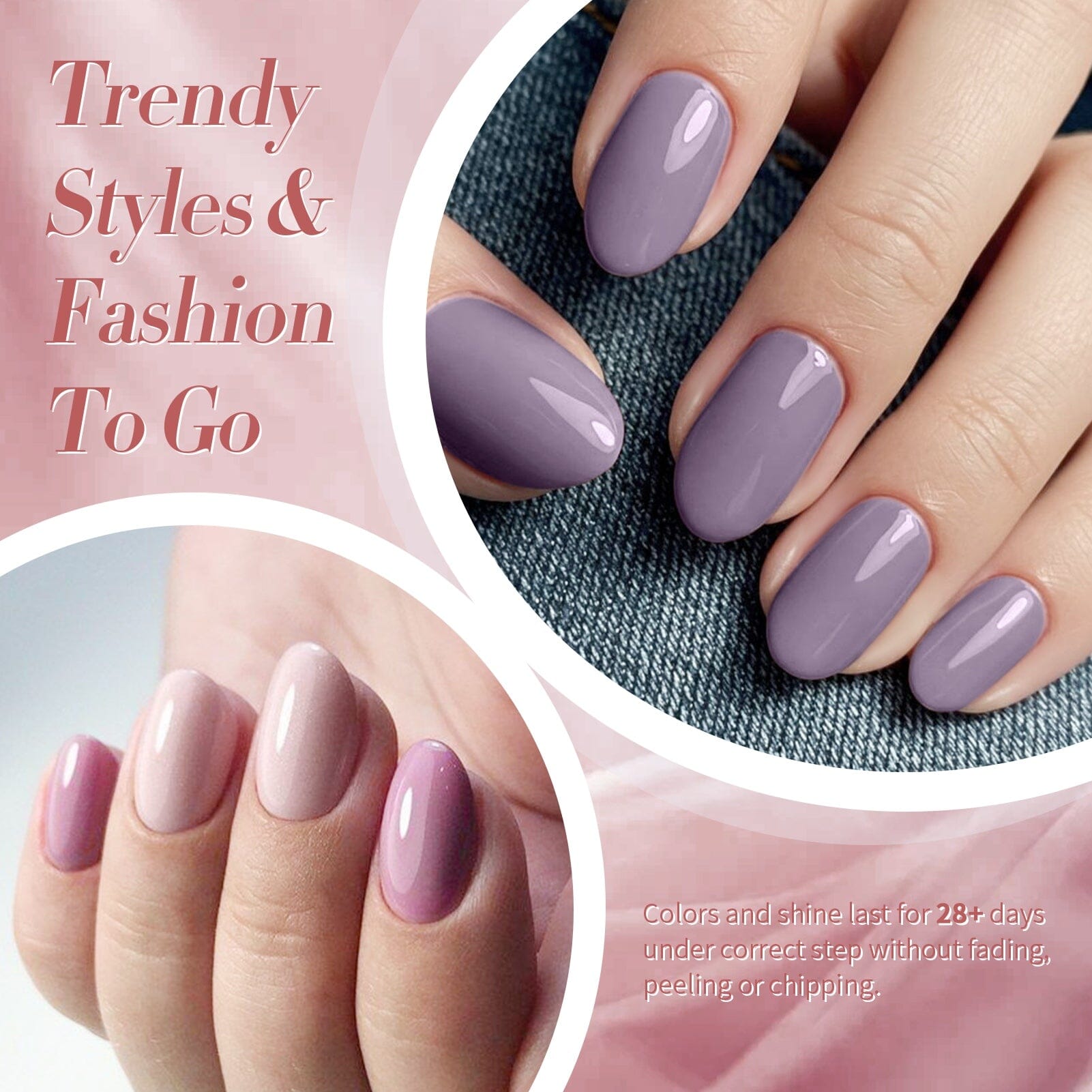 6 Bottles Nail Polish Muted Muse 6ml Nail Polish BORN PRETTY 