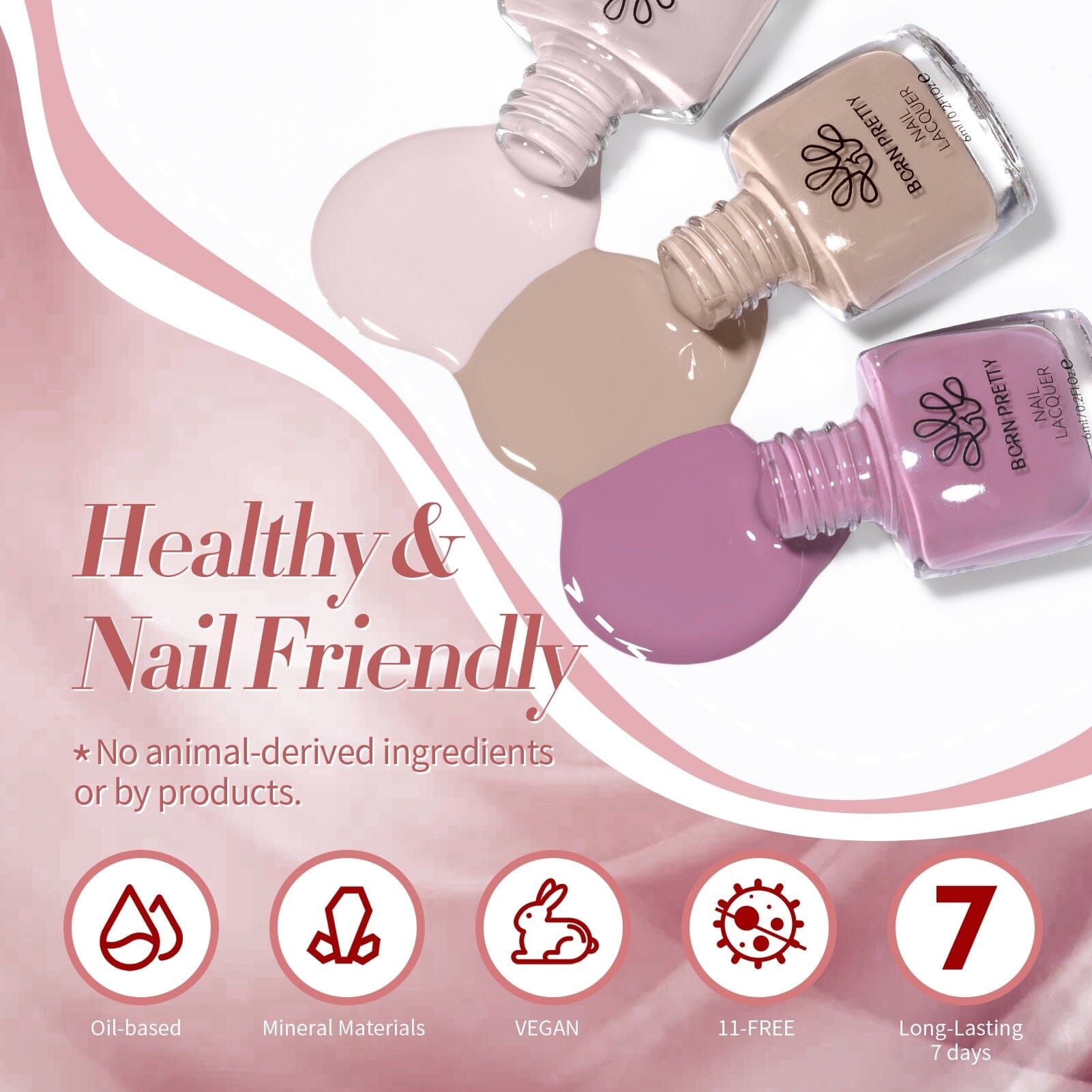 6 Bottles Nail Polish Muted Muse 6ml Nail Polish BORN PRETTY 