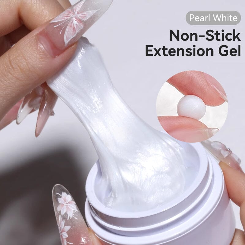 Non Stick Hand Extension Gel Pearl White 5D Sculpting Building Gel 8ml Extension Nail Gel LILYCUTE 