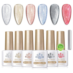 6 Colors HEMA/TPO FREE Crystal Cat Magnetic Gel M19 Winter's Whisper 7ml Gel Nail Polish BORN PRETTY 