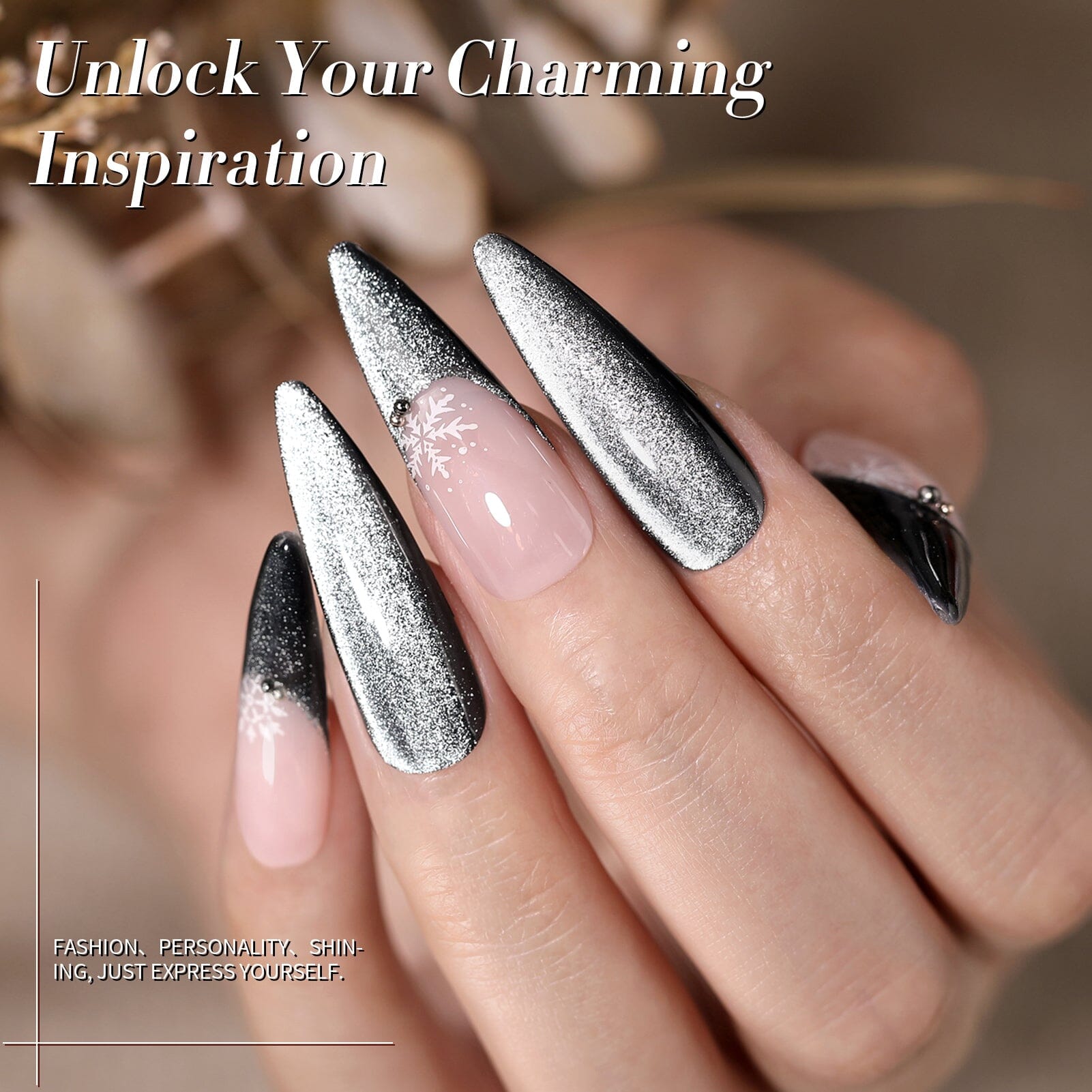 6 Colors HEMA/TPO FREE Crystal Cat Magnetic Gel M19 Winter's Whisper 7ml Gel Nail Polish BORN PRETTY 