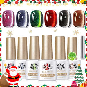6 Colors HEMA/TPO FREE Crystal Cat Magnetic Gel M20 Frosty Ode 7ml Gel Nail Polish BORN PRETTY 
