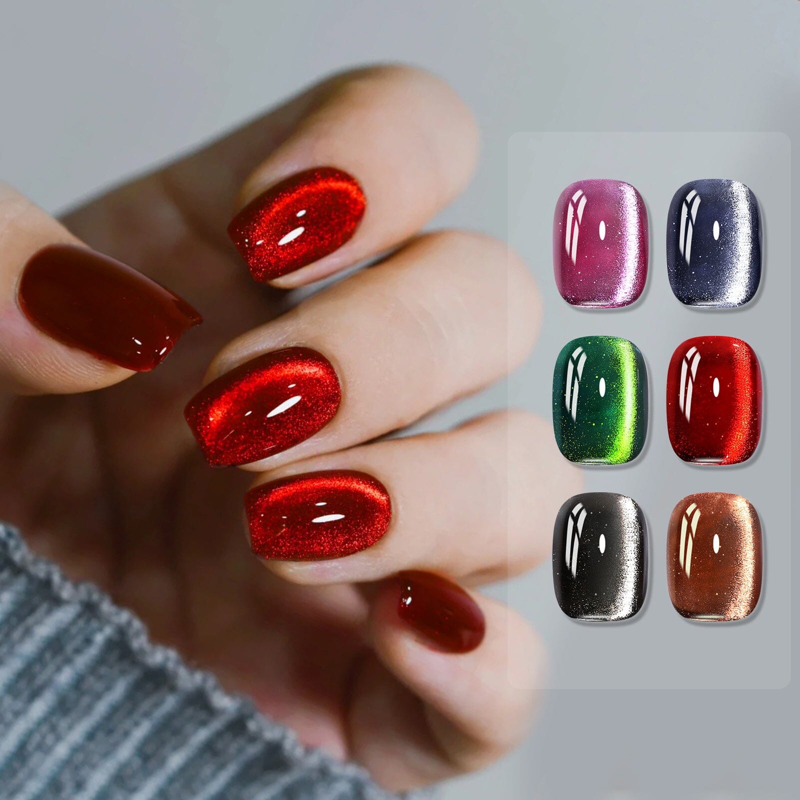 6 Colors HEMA/TPO FREE Crystal Cat Magnetic Gel M20 Frosty Ode 7ml Gel Nail Polish BORN PRETTY 