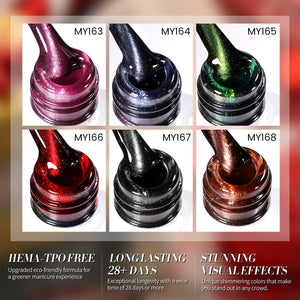 6 Colors HEMA/TPO FREE Crystal Cat Magnetic Gel M20 Frosty Ode 7ml Gel Nail Polish BORN PRETTY 