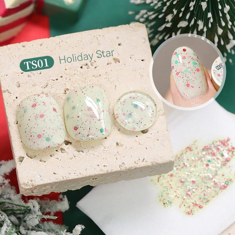 3 Colors Christmas Holiday Jelly Gel Polish 15ml Gel Nail Polish BORN PRETTY 