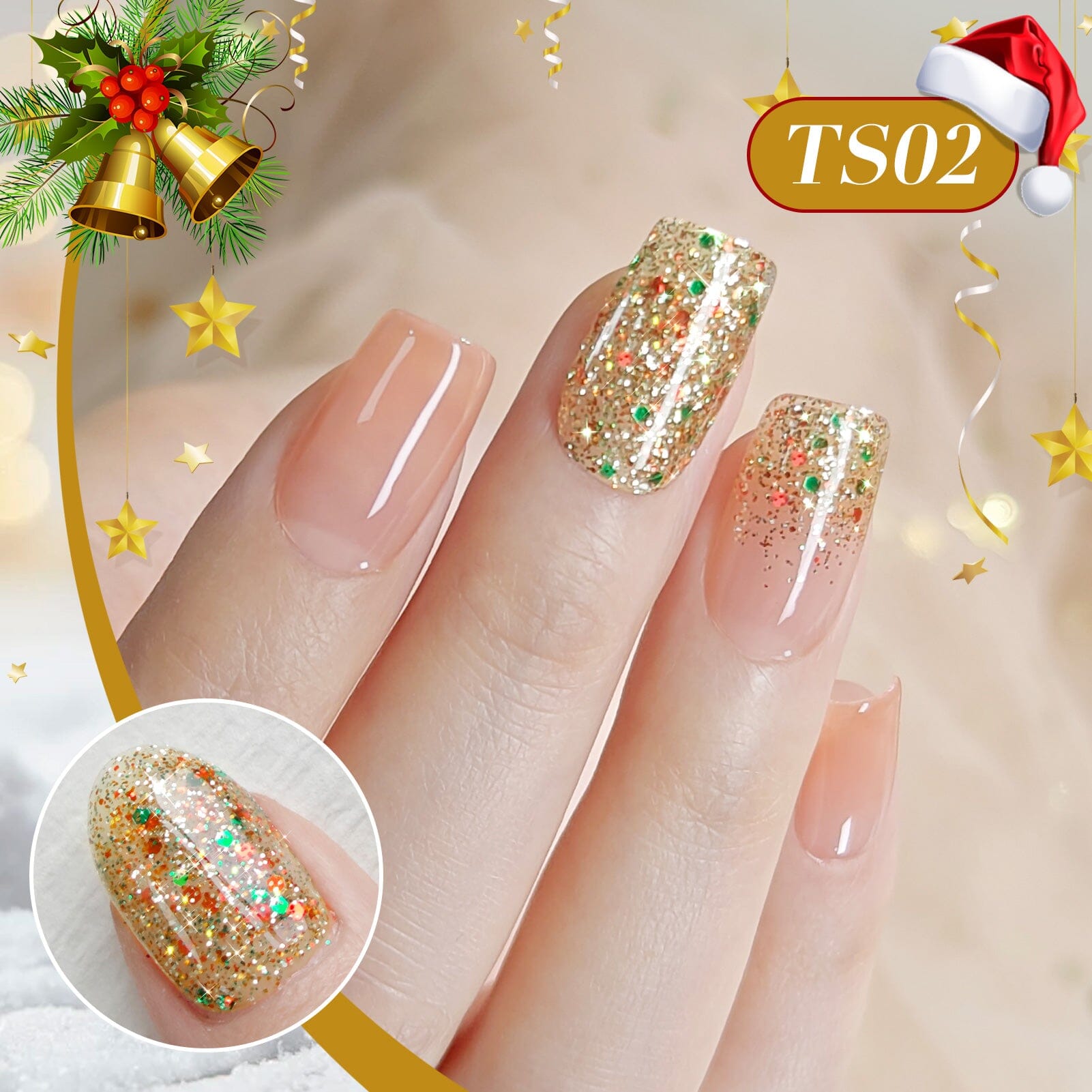 Jelly Gel Polish TS02 Jingle Bell 15ml Gel Nail Polish BORN PRETTY 