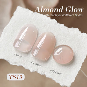 Jelly Gel Polish TS13 Almond Glow 15ml HEMA/TPO FREE Gel Nail Polish BORN PRETTY 
