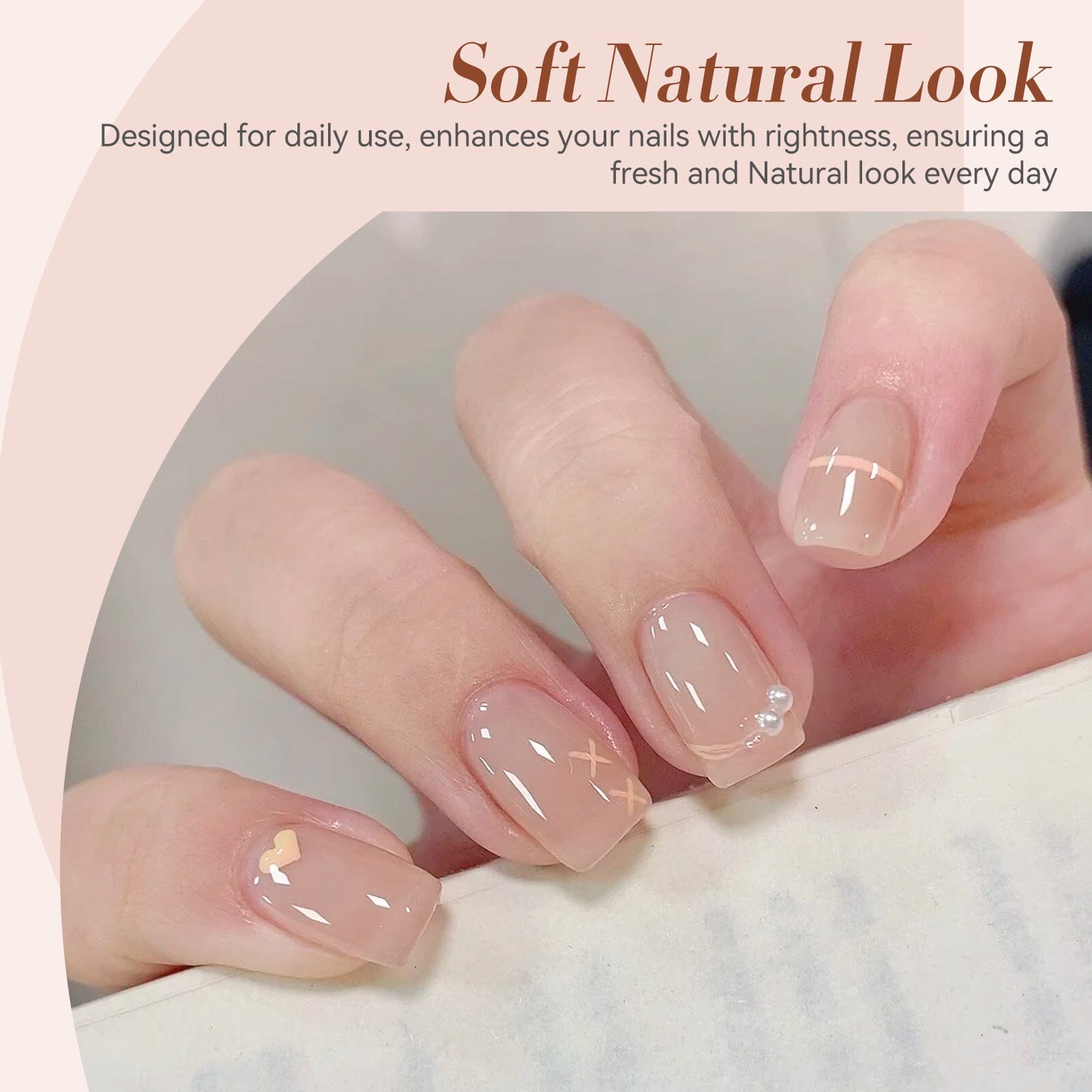 Jelly Gel Polish TS13 Almond Glow 15ml HEMA/TPO FREE Gel Nail Polish BORN PRETTY 