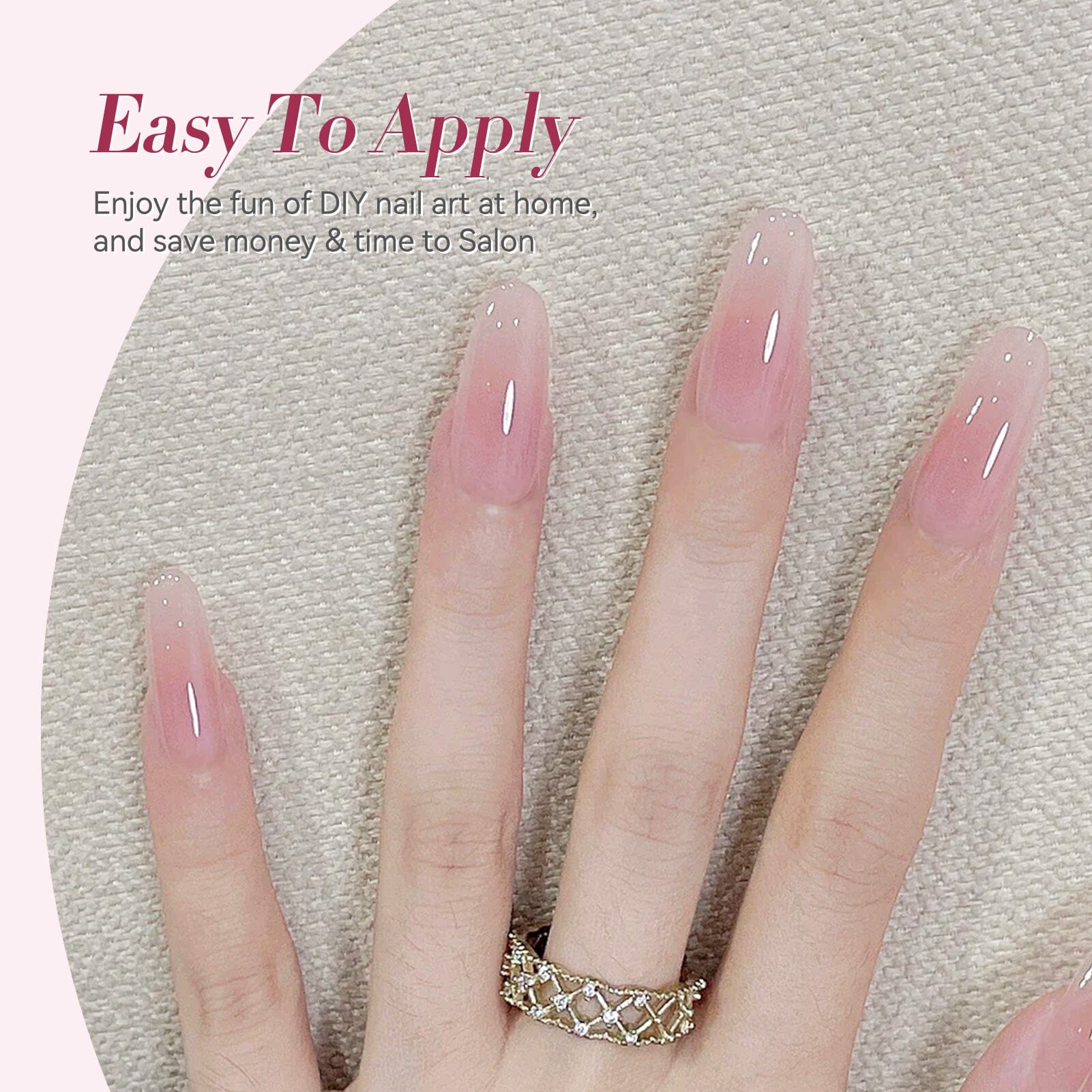 Jelly Gel Polish TS16 Blush Cream 15ml HEMA/TPO FREE Gel Nail Polish BORN PRETTY 