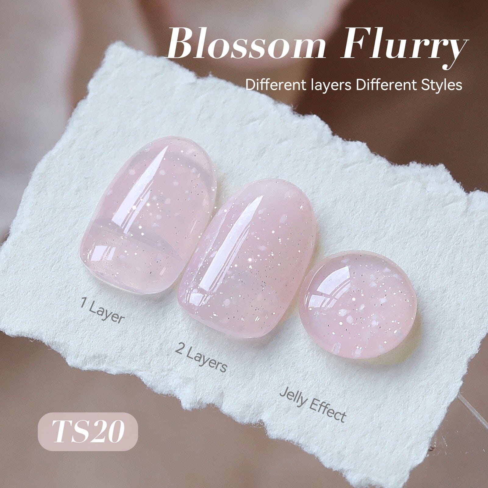 Jelly Gel Polish TS20 Blossom Flurry 15ml HEMA/TPO FREE Gel Nail Polish BORN PRETTY 