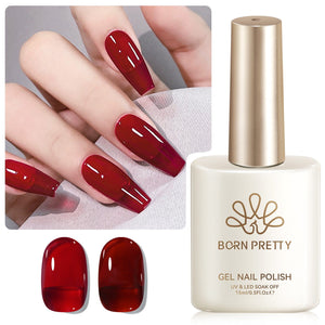 Jelly Gel Polish TS23 Flamingo Glow 15ml HEMA/TPO FREE Gel Nail Polish BORN PRETTY 