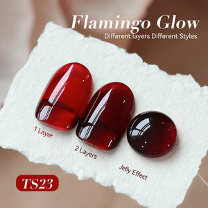 Jelly Gel Polish TS23 Flamingo Glow 15ml HEMA/TPO FREE Gel Nail Polish BORN PRETTY 