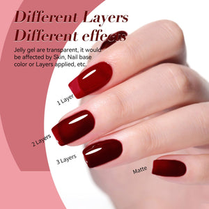 Jelly Gel Polish TS23 Flamingo Glow 15ml HEMA/TPO FREE Gel Nail Polish BORN PRETTY 