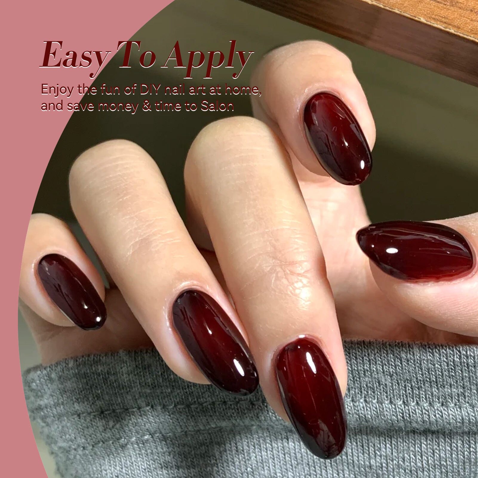 Jelly Gel Polish TS24 Scarlet Heat 15ml HEMA/TPO FREE Gel Nail Polish BORN PRETTY 