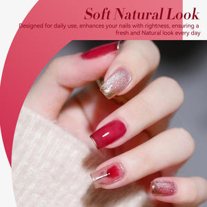 Jelly Gel Polish TS25 Crimson Glow 15ml HEMA/TPO FREE Gel Nail Polish BORN PRETTY 