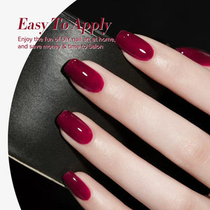Jelly Gel Polish TS25 Crimson Glow 15ml HEMA/TPO FREE Gel Nail Polish BORN PRETTY 