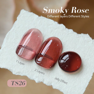 Jelly Gel Polish TS26 Smoky Rose 15ml HEMA/TPO FREE Gel Nail Polish BORN PRETTY 