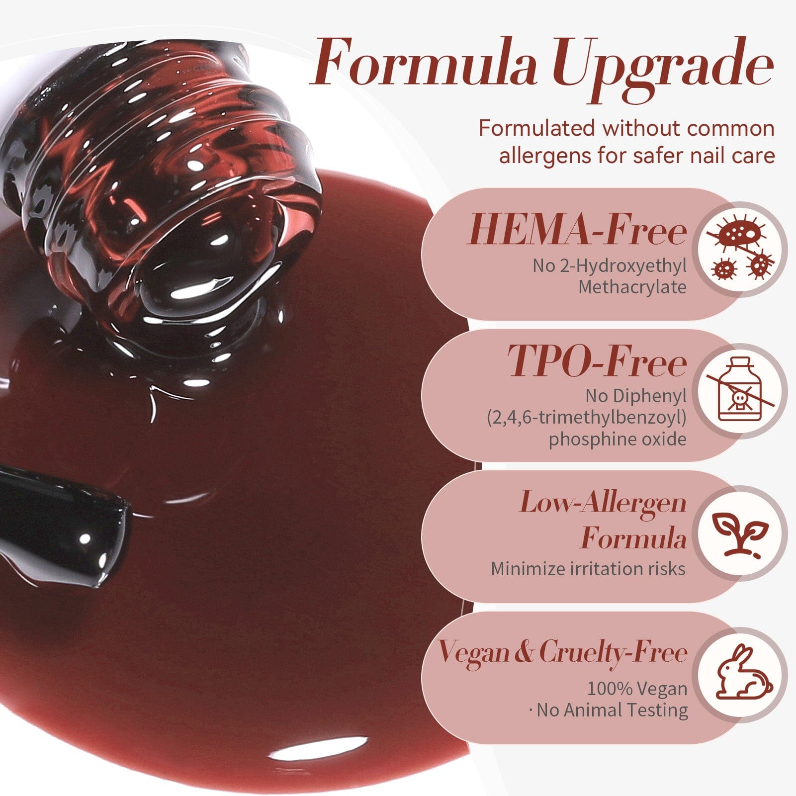 Jelly Gel Polish TS26 Smoky Rose 15ml HEMA/TPO FREE Gel Nail Polish BORN PRETTY 