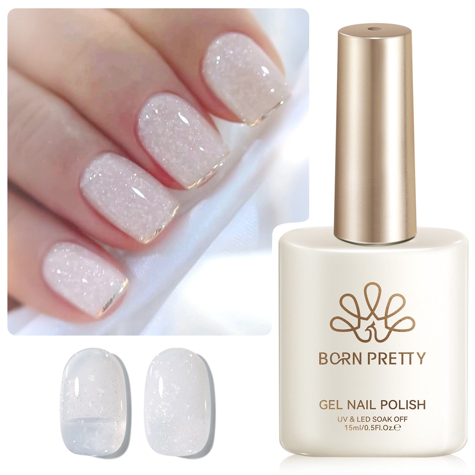 Jelly Gel Polish TS06 Lumina Frost 15ml HEMA/TPO FREE Gel Nail Polish BORN PRETTY 