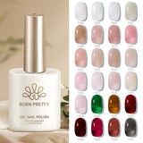 Jelly Gel Polish 15ml HEMA/TPO FREE Gel Nail Polish BORN PRETTY 24 Colors 