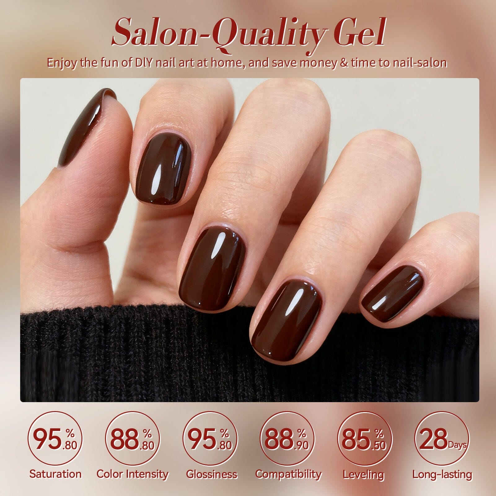 6 Colors HEMA/TPO FREE Gel Polish Set S21 Raw Cacao 7ml Gel Nail Polish BORN PRETTY 