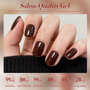 6 Colors HEMA/TPO FREE Gel Polish Set S21 Raw Cacao 7ml Gel Nail Polish BORN PRETTY 