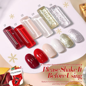 6 Colors HEMA/TPO FREE Gel Polish Set S28 Winter Gala 7ml Gel Nail Polish BORN PRETTY 
