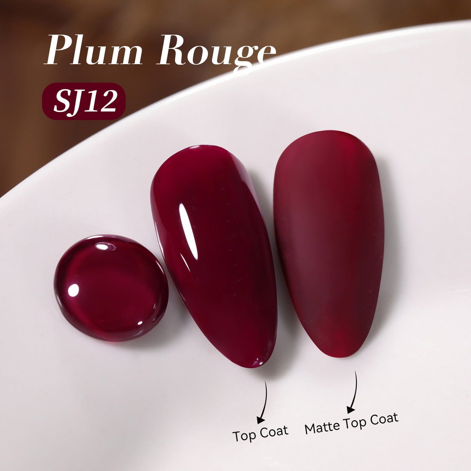 Color Nail Gel SJ12 Plum Rouge 15ml HEMA/TPO FREE Gel Nail Polish BORN PRETTY 