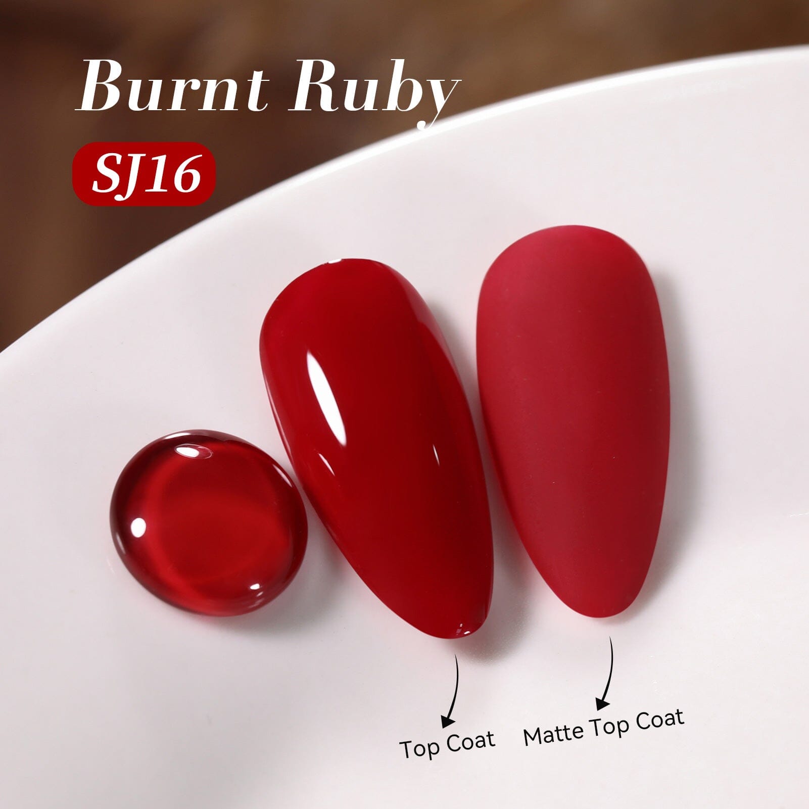 Color Nail Gel SJ16 Burnt Ruby 15ml HEMA/TPO FREE Gel Nail Polish BORN PRETTY 