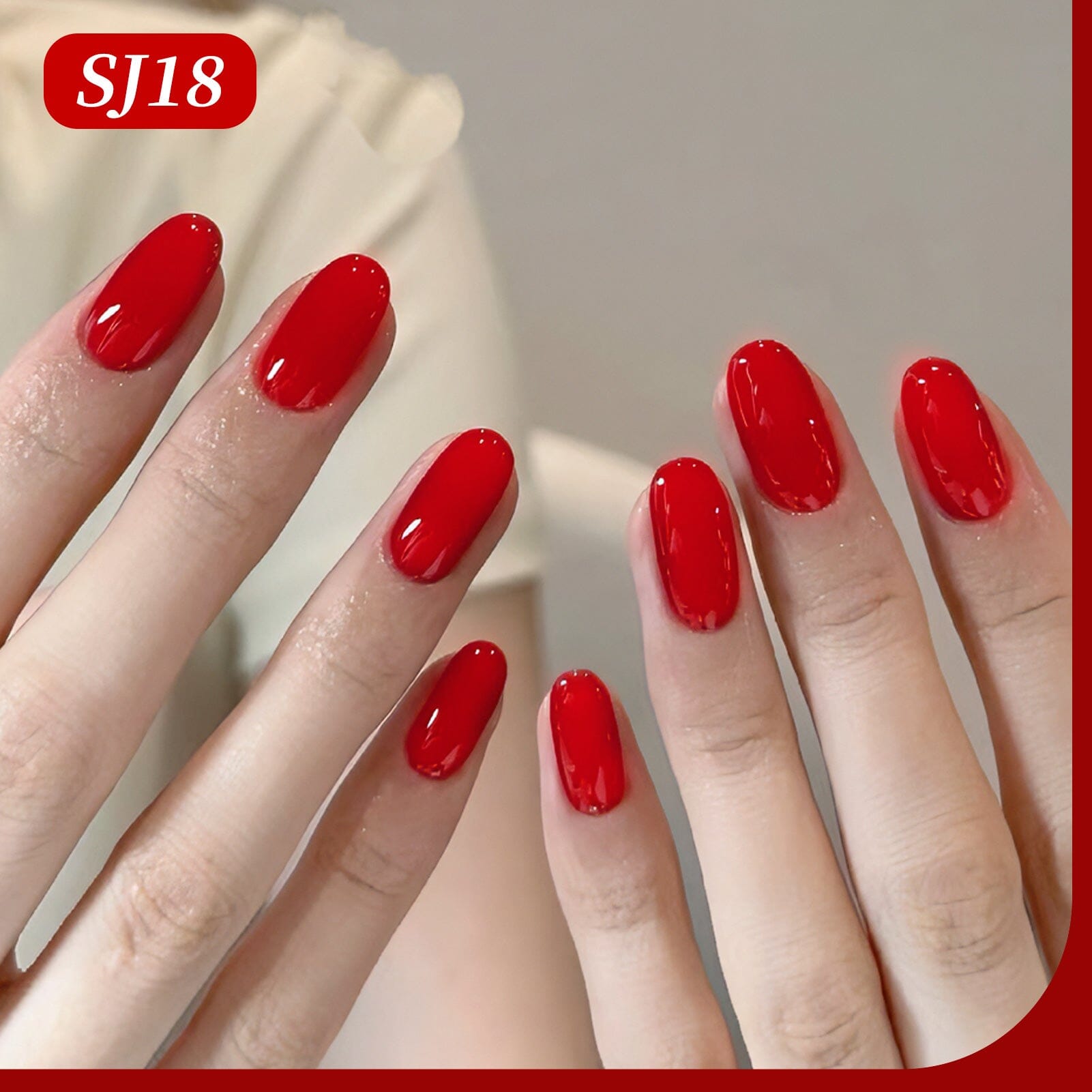 Color Nail Gel SJ18 Ruby Red 15ml HEMA/TPO FREE Gel Nail Polish BORN PRETTY 