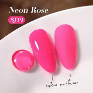 Color Nail Gel SJ19 Neon Rose 15ml HEMA/TPO FREE Gel Nail Polish BORN PRETTY 