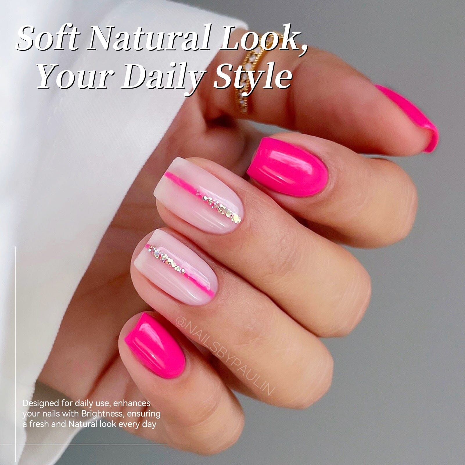 Color Nail Gel SJ19 Neon Rose 15ml HEMA/TPO FREE Gel Nail Polish BORN PRETTY 