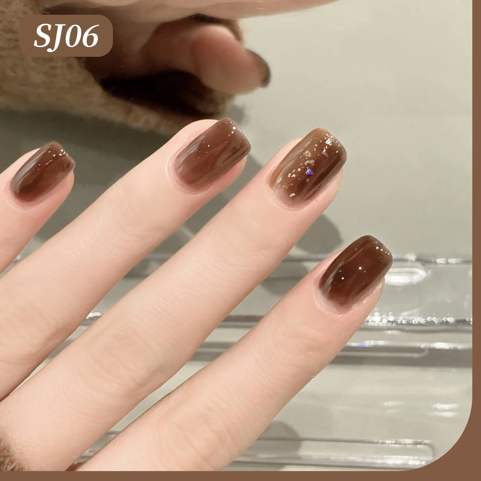 Color Nail Gel SJ06 Ash Brown 15ml HEMA/TPO FREE Gel Nail Polish BORN PRETTY 