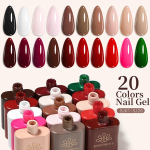 20 Colors Nail Gel 15ml HEMA/TPO FREE Gel Nail Polish BORN PRETTY 