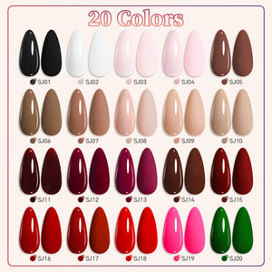 20 Colors Nail Gel 15ml HEMA/TPO FREE Gel Nail Polish BORN PRETTY 