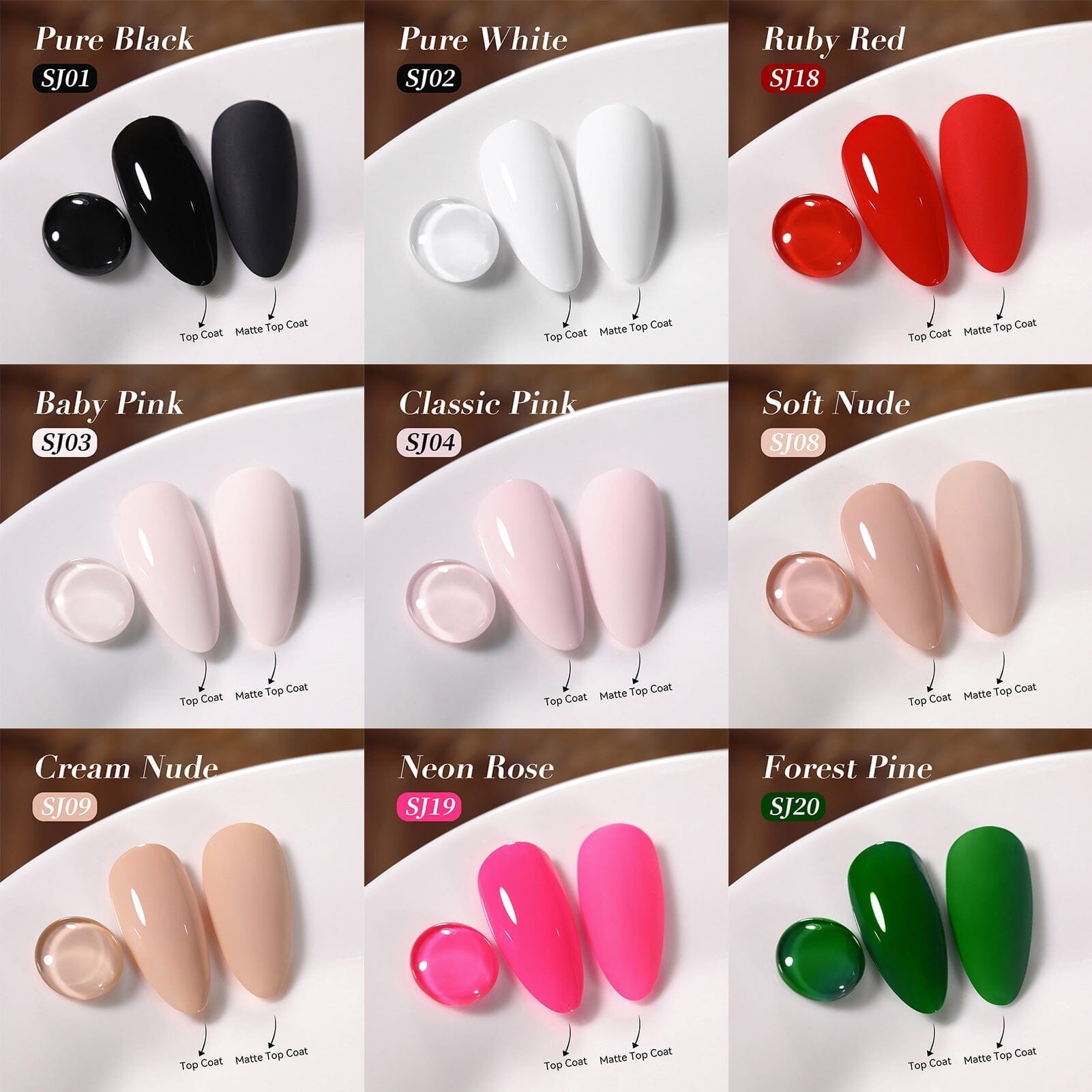 20 Colors Nail Gel 15ml HEMA/TPO FREE Gel Nail Polish BORN PRETTY 