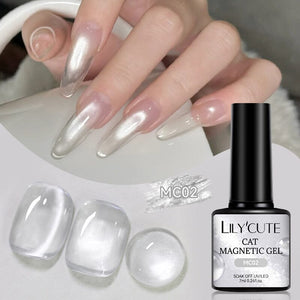 Glass Cat Magnetic Gel MC02 7ml Gel Nail Polish LILYCUTE 