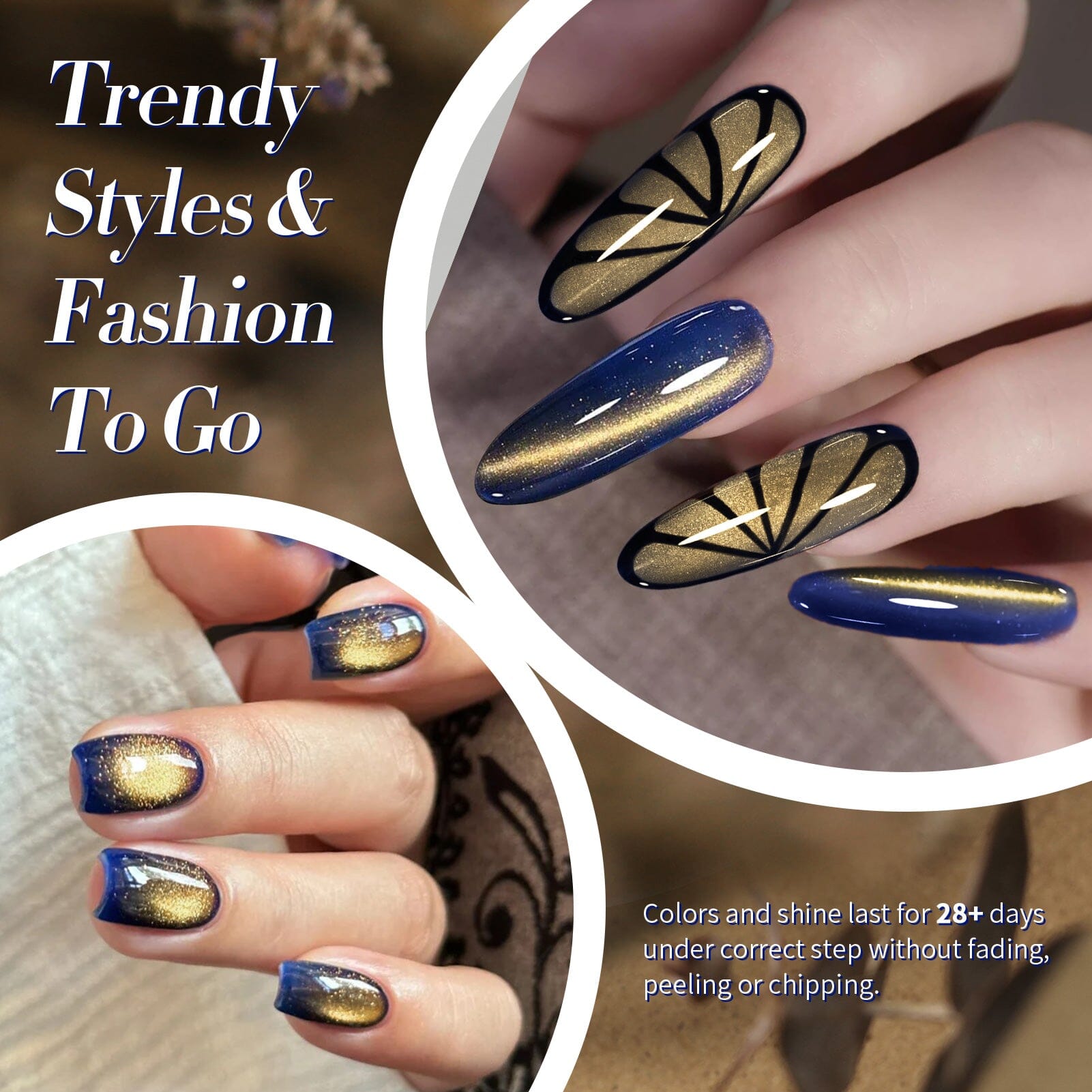 HEMA/TPO FREE Golden Shimmer Cat Magnetic Gel MY231 Sunset Gaze 15ml Gel Nail Polish BORN PRETTY 