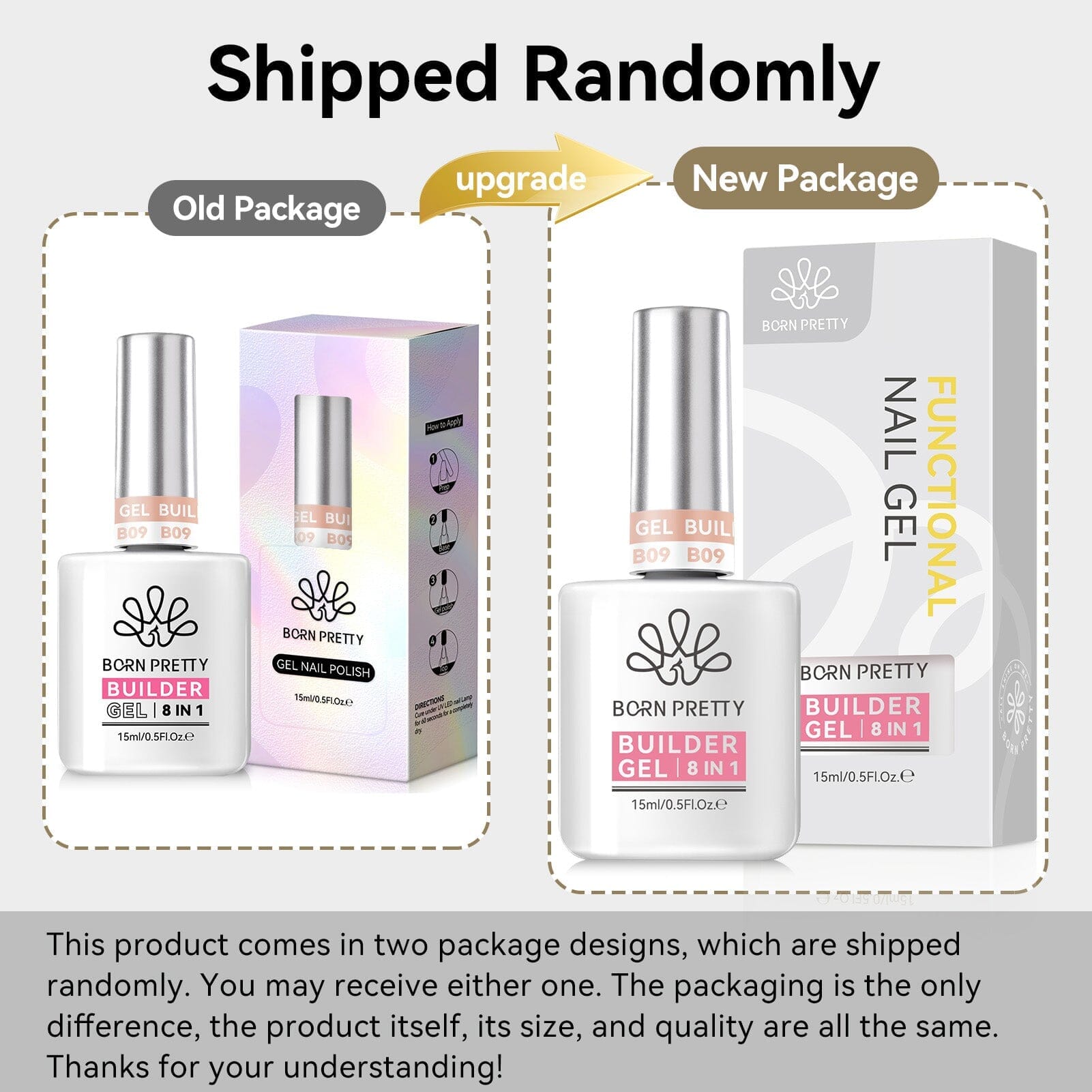 8 in 1 Builder Gel BG09 15ml Gel Nail Polish BORN PRETTY 