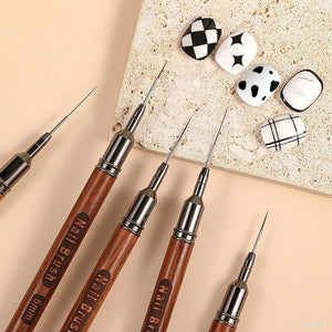 Wooden Handle Nail Liner Brush Tools & Accessories No Brand 