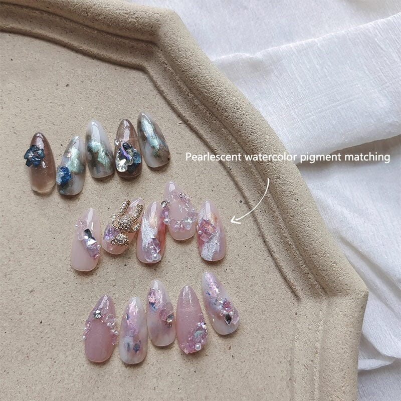 36 Colors Pearlescent Solid Watercolor Paint Nail Art No Brand 