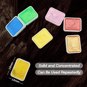 36 Colors Pearlescent Solid Watercolor Paint Nail Art No Brand 
