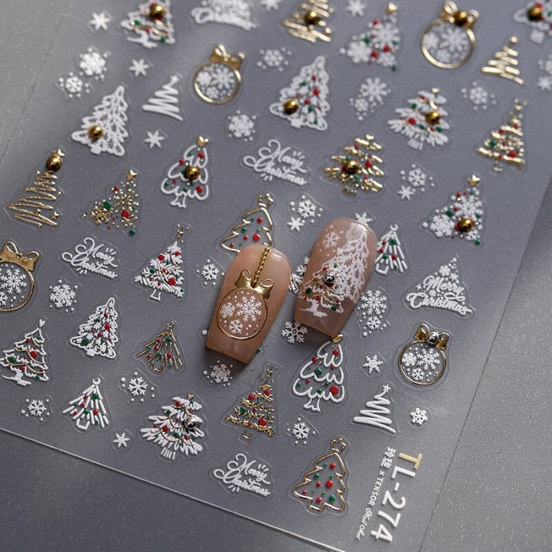 Christmas Metal 3D Nail Sticker TL-274 Nail Art No Brand 