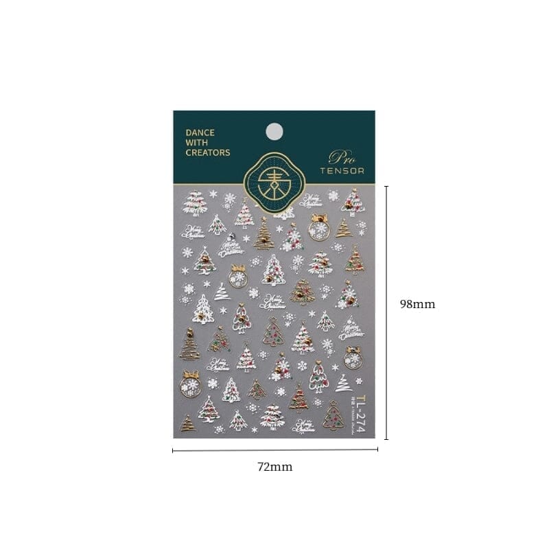Christmas Metal 3D Nail Sticker TL-274 Nail Art No Brand 