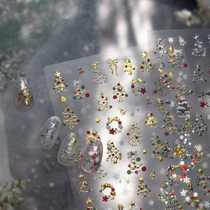 Christmas Metal 3D Nail Sticker TO-5275 Gold Nail Art No Brand 