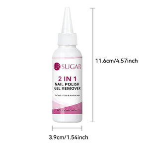 2 in 1 Nail Polish Gel Remover 100ml Nail Care UR SUGAR 