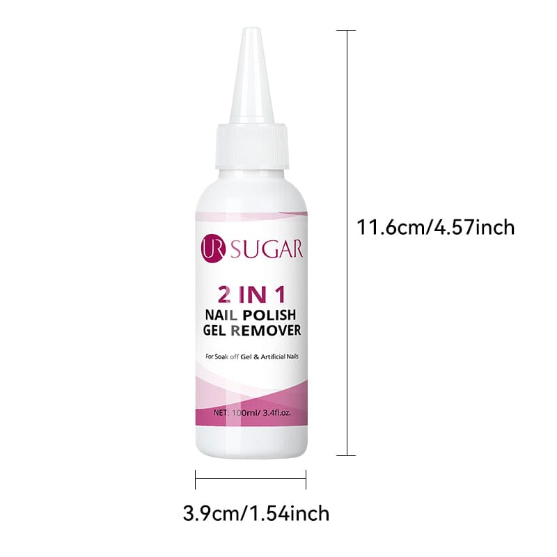 2 in 1 Nail Polish Gel Remover 100ml Nail Care UR SUGAR 