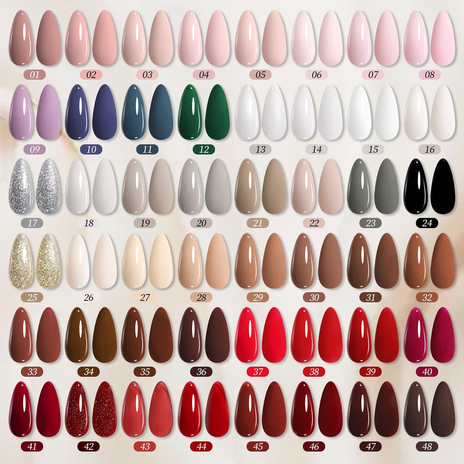 48 Colors Gel Set S31 Soft Dusk 5ml Gel Nail Polish BORN PRETTY 